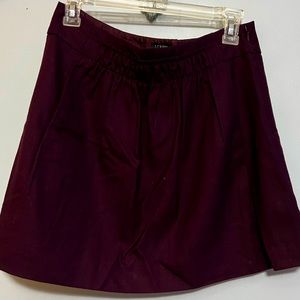 J crew 2 aubergine winter skirt